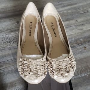 Flat slip on shoes, CL by Laundry.  Glamor.